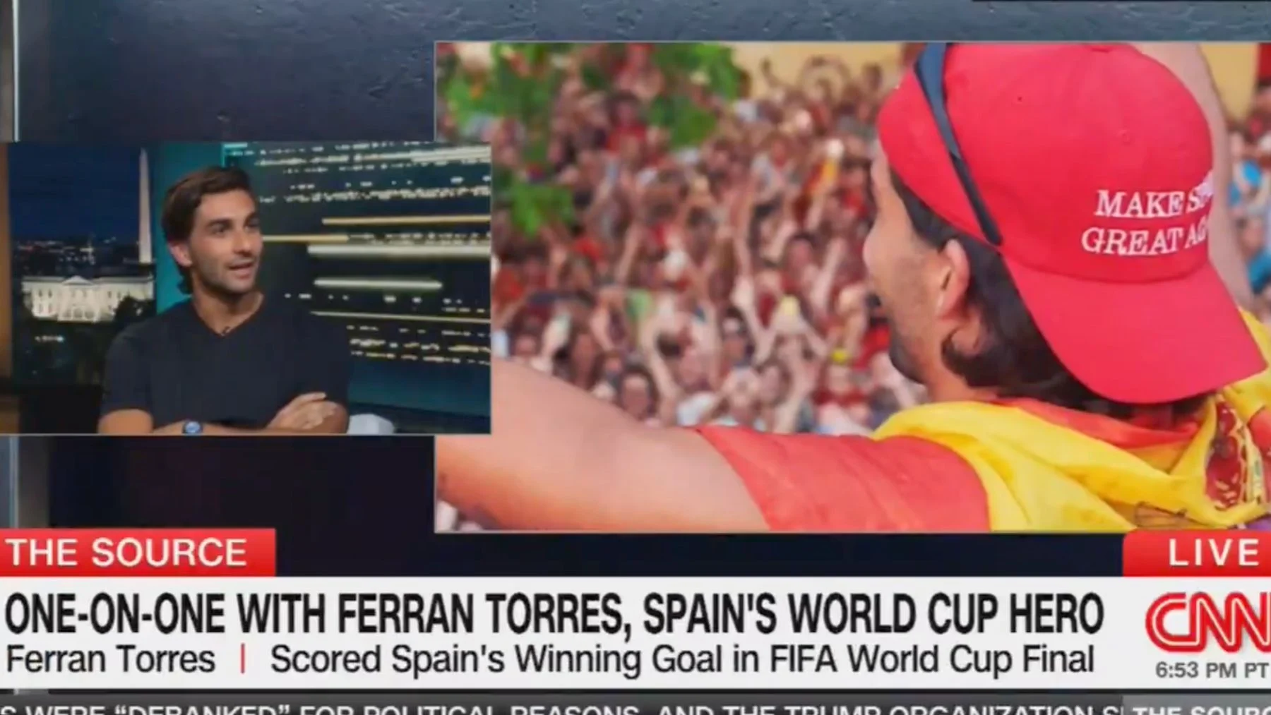 Ferran Torres explicó por qué usó la gorra de Trump tras ganar el Mundial 2026